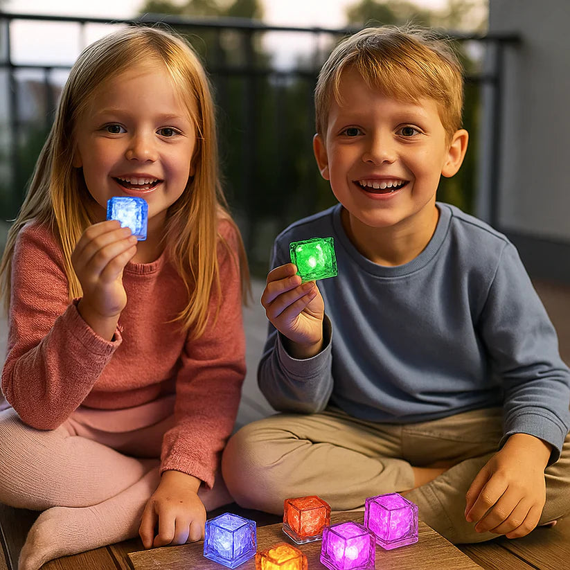 Ledsen™ CubeLights: Waterproof Multicolor Flashing Glow Cube Lights ...