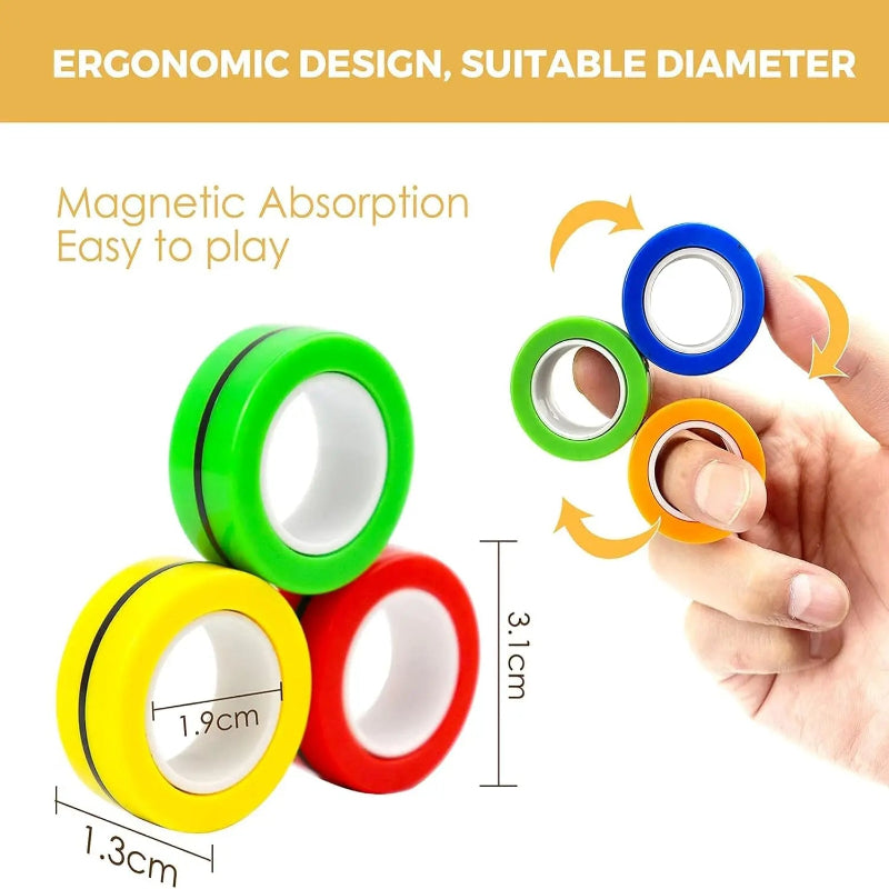 Kletshuts™ FidgetRing 1+1 FREE: Stress Reliever Fidget Magnetic Spinne ...