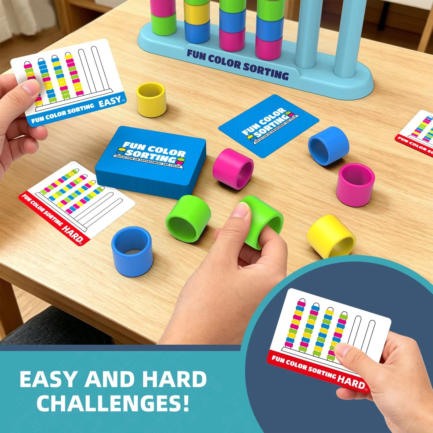 Kletshuts™ ColorStack: Color Stacking Game Challenge Kids Toy – Emiblue ...