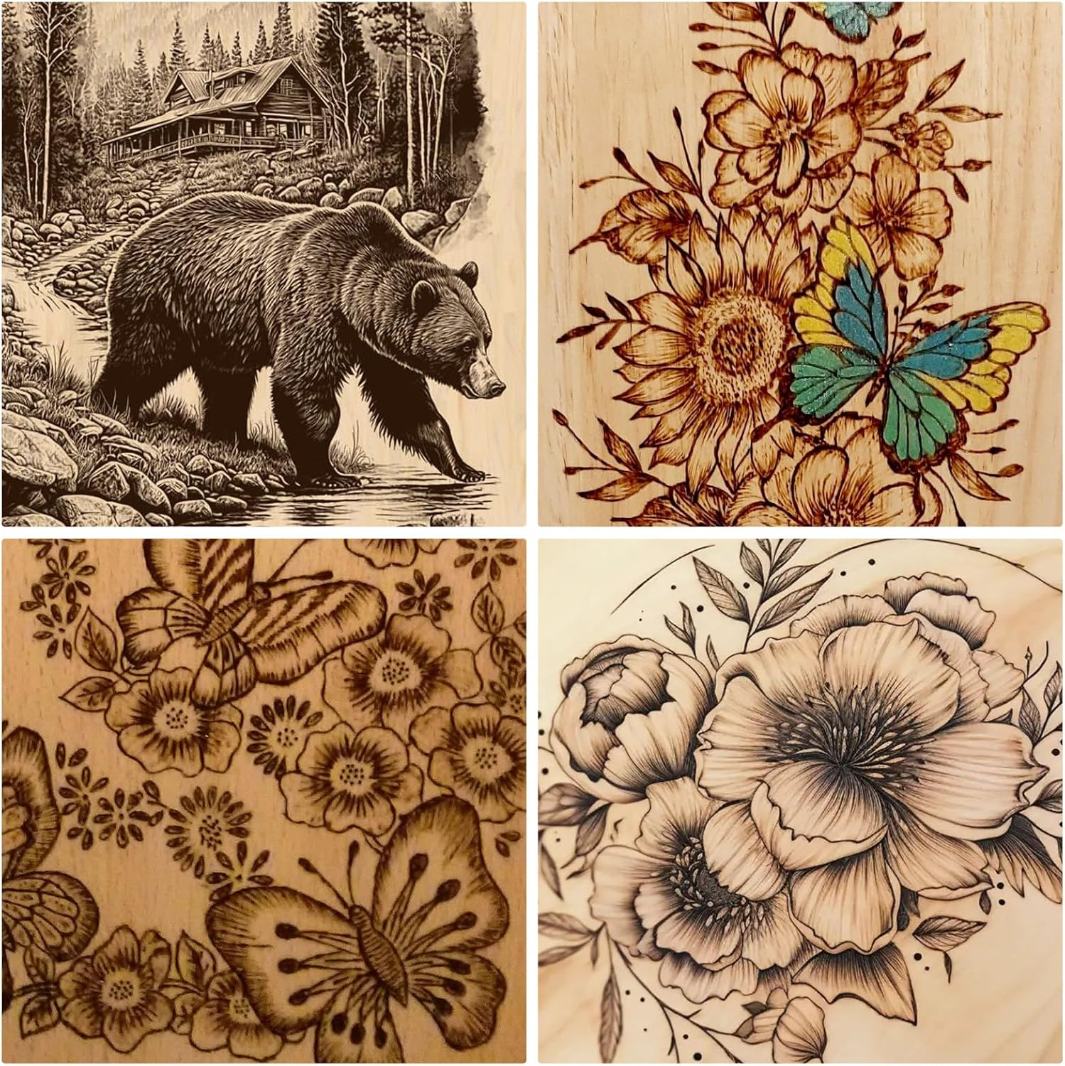 PyrographyKit - DIY Wood Burning Creative Craft Design Pyrography Mult ...