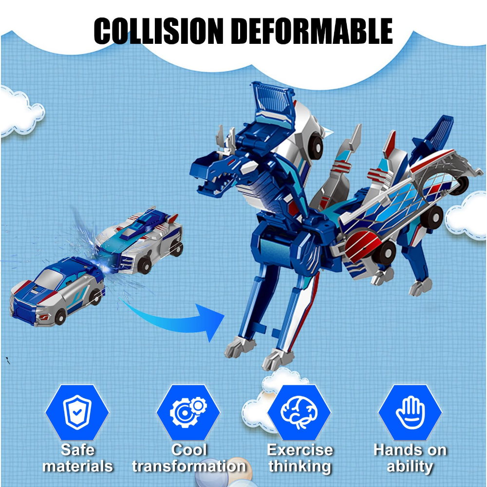 Fun Kit Transformers Kletshuts™ MagneticTransformer – Fun 2-In-1 Magnetic Transformer Drago ...