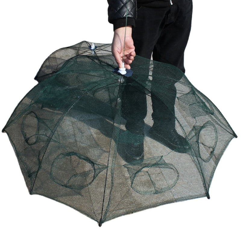 FishTrap - Portable Easy Setup Multi-Entry Foldable Fishing Net Trap ...
