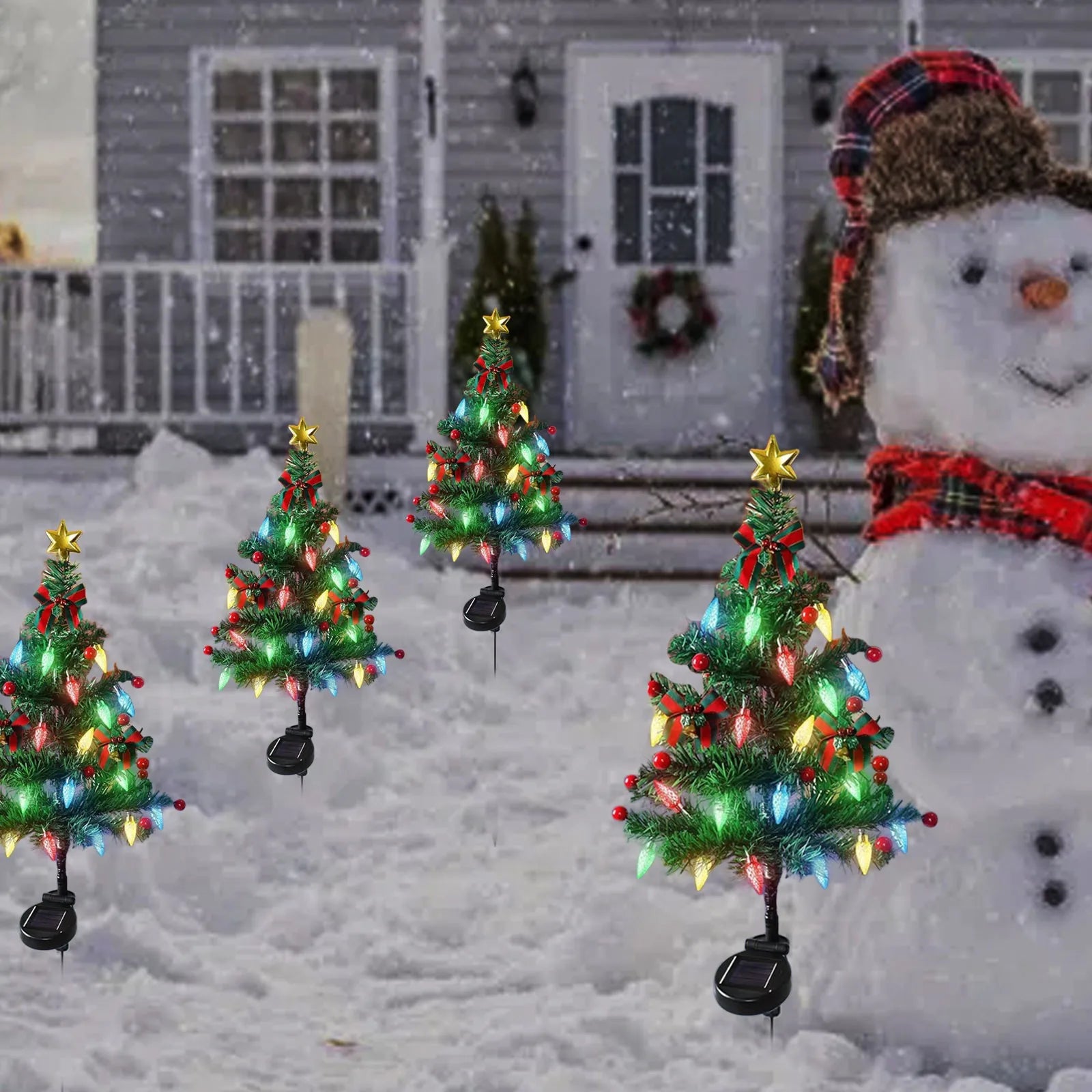 Ledsen™ MiniTree: Solar LED Christmas Mini Tree For Pathways – Emiblue ...
