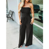 Icone™ Jumpsuit: Tube Top Solid Color Jumpsuit