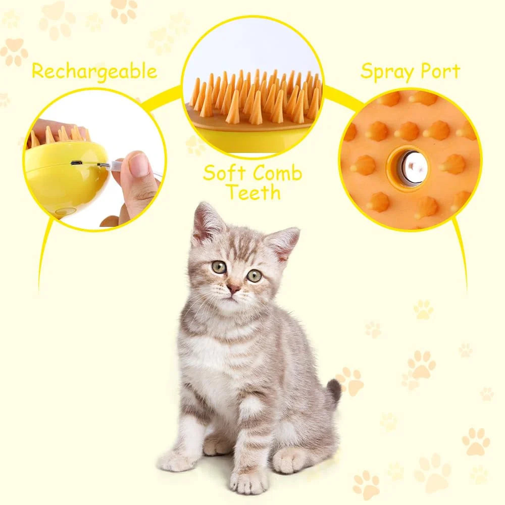 DogCatFri™ SteamBrush: Steam Pet Grooming Brush