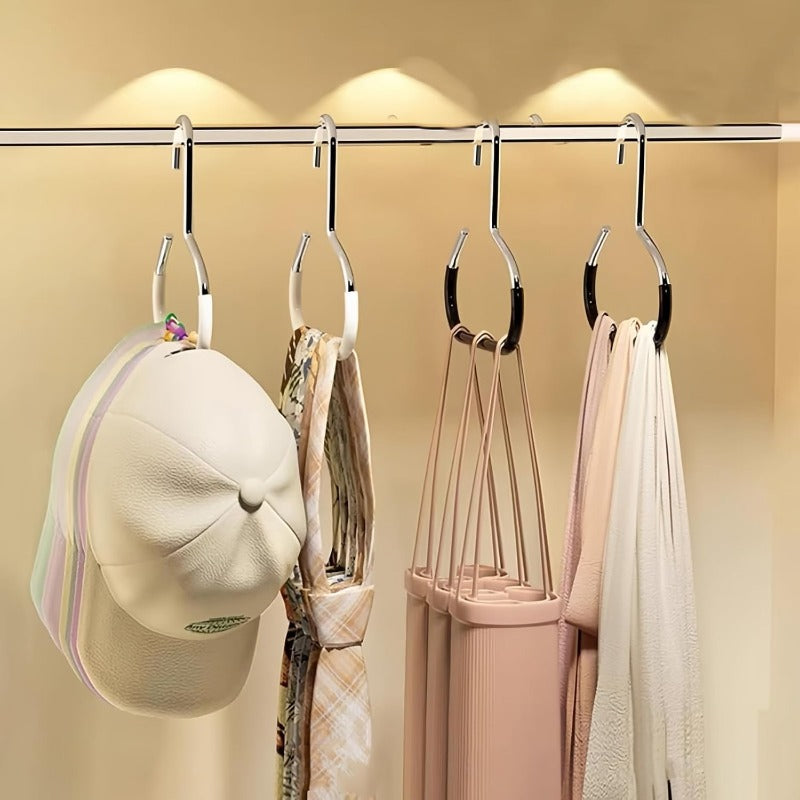 GlideHold® ClosetRing 10+10 FREE: Open Ring Space Saver Closet Hanger ...
