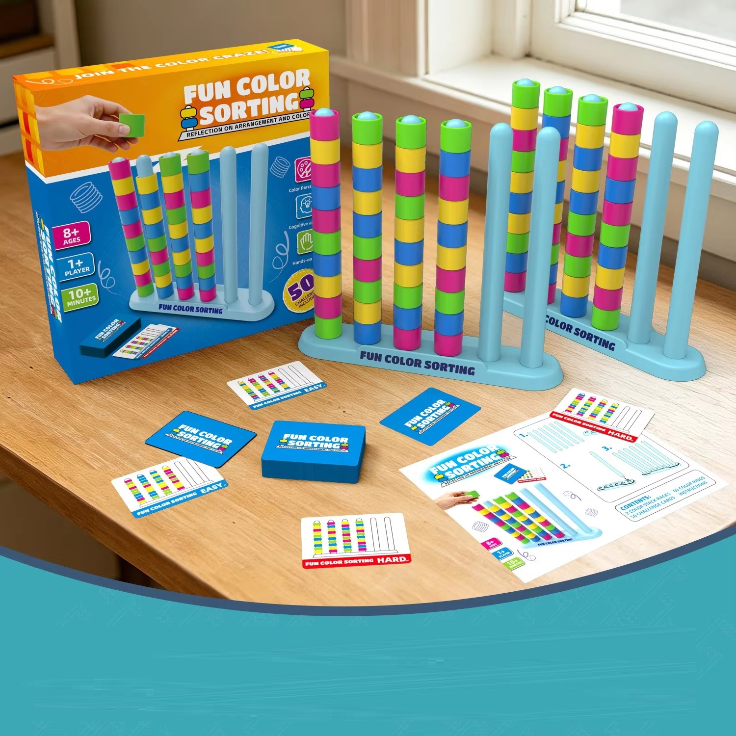Kletshuts™ ColorStack: Color Stacking Game Challenge Kids Toy – Emiblue ...