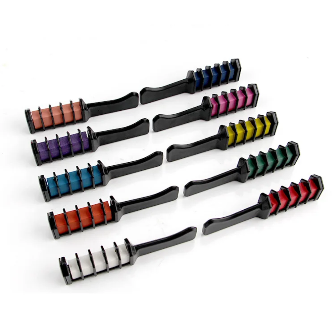 Rose® HairDye: Hair Coloring Comb Crayons Washable Temporary Dye Set ...