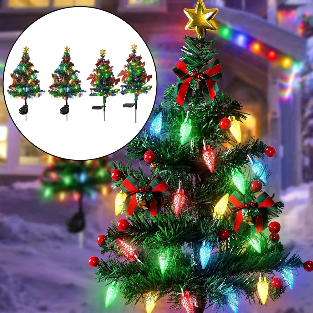 Ledsen™ MiniTree: Solar LED Christmas Mini Tree For Pathways – Emiblue ...